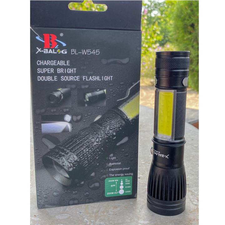 Super Bright Flashlight Senter X-Bal G BL-W545 SENTER LED COB RECHARGEABLE