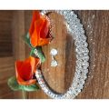 2 Layer Silver Stone Choker Set/Beautiful  Necklace Set Jewelry For Girl and Women . 