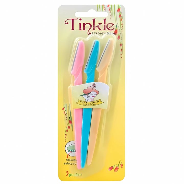 Twinkle Razor Dermaplaning Pack Of 3 Tinkle Razor | 3-Razor Dermaplane Set | Precision Eyebrow ...