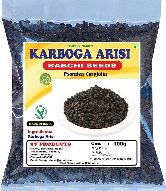 (Raw) Babchi Seeds Psoralea Corylifolia 100 gm (Pack of 1)