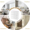 Chest of 4 Drawers Modern White, Chest of Drawers for Bedroom, Storage Cabinet Dresser Organizer Unit with Handle for Living Room. 