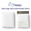 Courier Flyer Bag Extra Large 16 x 22 Inches with Pocket 100 pcs | For Ecommerce Shipping. 