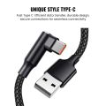 EXVT USB C-Type Cable [2 Meter], 3A Quick Charging Cable for Fast Data Sync and File Transfer, Durable Nylon Braided USB A to USB C Charger Cable for iPad, Samsung, Pixel and Other USB C Devices. 