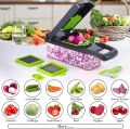 16 in 1 Multifunctional Vegetable Chopper, Pro Onion Chopper, Kitchen Vegatble Slicer Chopper, Veggie Chopper With 8 Blades, Carrot Chopper With Cintainer. 