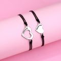 Mother Daughter Bracelets Set 2pcs Mommy And Me Matching Stainless Steel Love Heart Jewelry Gift Mother's Day Bracelet. 
