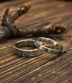 Silver Couple Rings Set. 
