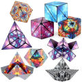 GS - Magnetic Rubik's Cubes Magnetic Puzzle Cube for Kids and Adults Creative Genius with 3D Magic Cube Changeable Fun. 