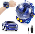 Mini RC Car Watch Toy Cartoon Remote Control USB Electric Wrist Strap Racing Cars Watch For Children Gift Toy. 