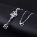 【PeacemPeace】 Game Doom Eternal Slayer Key Necklace Vintage Doublesided Engraving 3D Key Penant Necklaces for Fans Jewelry Accessories. 