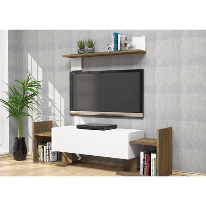 Toheed Wood Toheed wood entertainment unit media wall TV stand | Daraz.pk