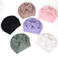 New Baby Turban Hat Candy Color Bow Knotted Hats Summer Breathable Newborn Fetal Cap Soft Elastic Infant Girl Bonnet Beanie. 