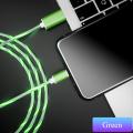 LED light Glowing Lightning Cable Mobile iPhone Charging Cables Apple iPhone IOS Android Micro Type C Fast USB Charger. 