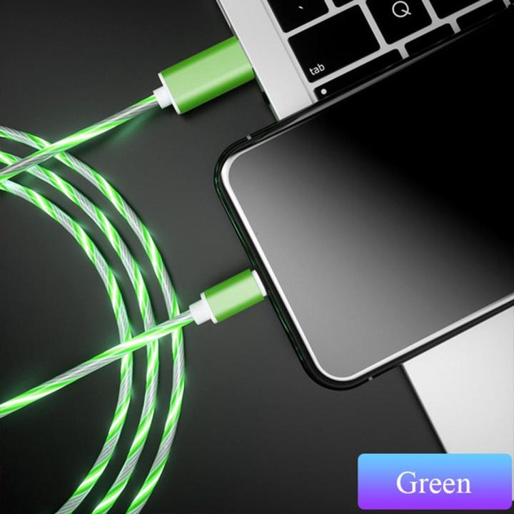LED light Glowing Lightning Cable Mobile iPhone Charging Cables Apple iPhone IOS Android Micro Type C Fast USB Charger