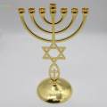 Jewish Candlestick Metal Candle Holder 7 Branch Antique Designed Height 21cm. 