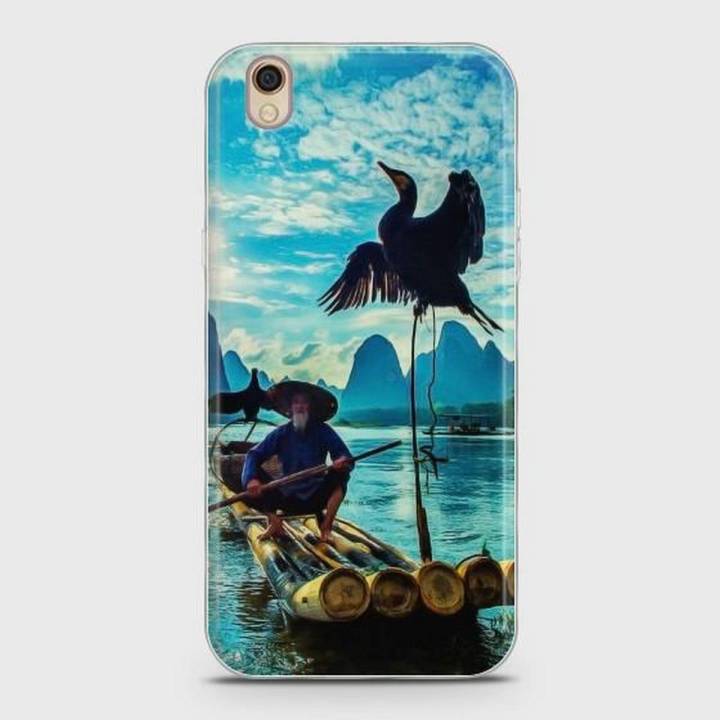 Oppo F1 Plus Cover - SkinLee HQ Supreme Case (Soft) - Fisherman N Cormorant - SKINLEE-452-1-82-60