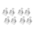 HYQZLTCA 8Pcs Self-Adhesive Hooks Wall Mounted Curtain Rod Bracket Shower Curtain Rod Fixed Clip Hang Rack. 