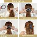 Fashion WomenBun Crystal Hair Buckle Hair Clip Bird Nest Expanding For Hair Accessories Female Ponytail Headwear. 