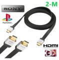 Sony HDMI Cable High-Speed 2M & 3M – Premium Ultra HD 4K HDMI Cord with Durable Copper Wire & Gold-Plated Connectors for Stable Signal, Compatible with Laptop, PC, Monitor, Smart TV, Projector, Gaming Console, PS4, PS5, Xbox & Home Theater Devices. 