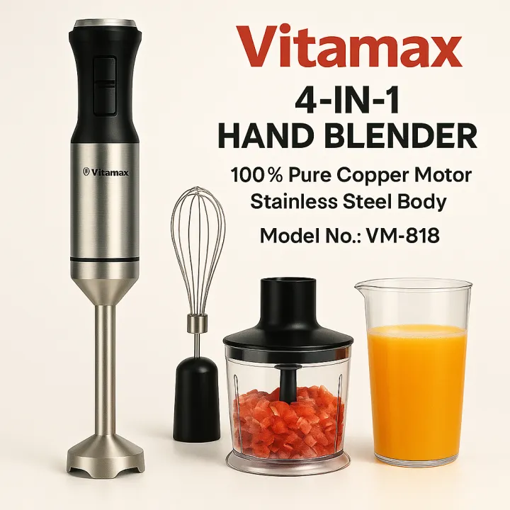 Vitamax%204%20in%201%20Hand%20Blender%20Machine%201000W%20Powerful%20Motor%2012-Speed%20Immersion%20Blender%20with%20Egg%20Beater%20Milk%20Frother,%20Chopper%20juicermachine%20100%25%20Copper%20Motor%20%7C%204%20Blades%20%7C%20Chopper%20+%20Whisk%20+%20Measuring%20Cup%20%7C%20Hand%20Mixer%20for%20Kitchen%20Use%20%E2%80%93%20Model%20VM-818%20-%20Image%202