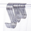 10pcs Stainless Steel S-Shape Hook Kitchen Bedroom Multi-function Railing S Hanger Hook Clasp Holder Hooks Hanging Storage Tools. 