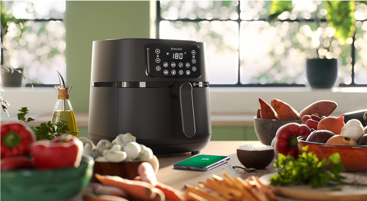 Philips Airfryer 5000 Series XXL Connected - 7.2L, 16-in-1 Airfryer, Baking Tray included, Connected to HomeID app - HD9285/94