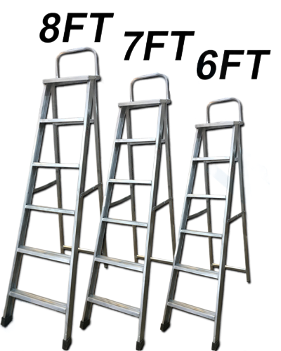 8 Step Folding Ladder with PVC non Slipped Pedal, Strong and Heavy Duty IRON Body, for Household Work