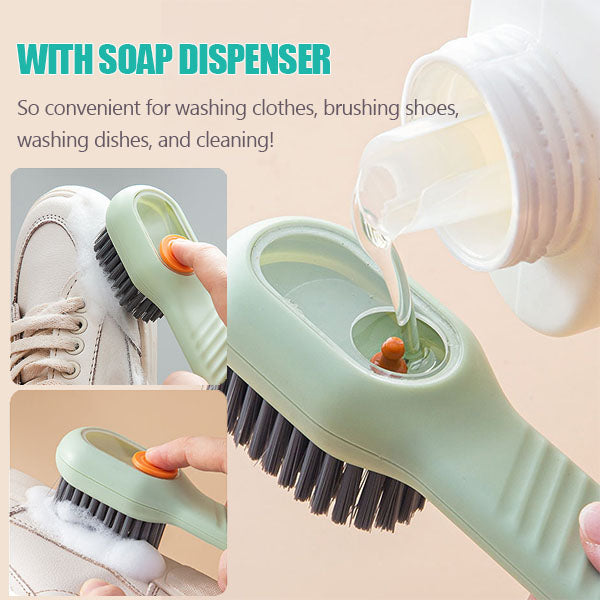 Multifunctional Liquid Shoe Brush Cleaners Soap Dispenser Cleaning Brush Tool Yao Store