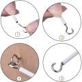 2X Curtain Wire and Hooks Set, 3 Meters Net Curtain Wirewith 8Pcs Screw-in Hooks for Net Curtain Rod. 
