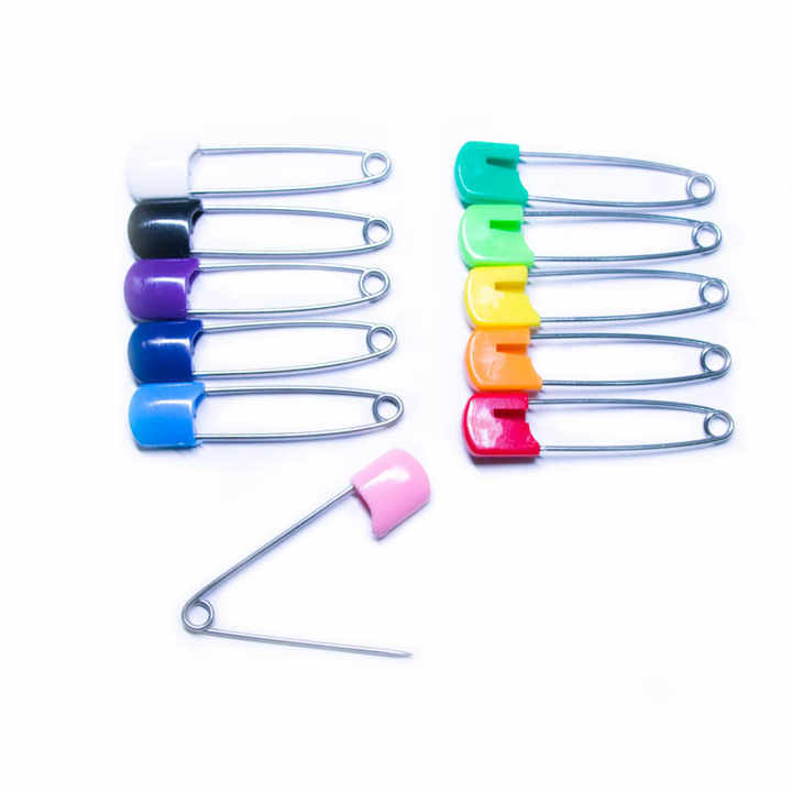 Pack of 12 Multi Safety Pins Set – Strong & Rustproof | Colored Steel Pins for Sewing, DIY, Baby & Home Use | Best Quality in Pakistan – Quick Cart 99
