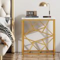 coffee table side table for living room  wooden marble texture powder coated paint Modern Luxury Living Room Table Gold Paint Finish zikzak iron rode based coffee table. 