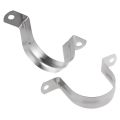 2 Stainless Steel U-shaped Pipe Clamps, Half Pipe for Pipe Fittings Pipe Clamp -80mm. 