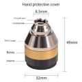 P80 Plasma Cutting Torch Replacement Parts Cutting Nozzle Copper Protective Sleeve Welding Contact Cutter Cover Black. 