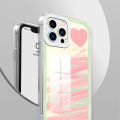 AMORVOR for Infinix Zero 20 Back Cover Gradient Doodle Love Crystal Phone Cover Camera Protection Transparent TPU Soft Case. 