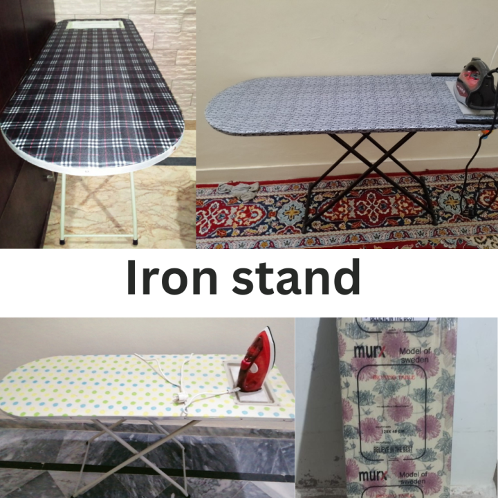 Ironing Board Foldable Adjustable Iron Stand 120*40 cm Iron Stand Iron Desk Board Foldable Random Design & Color space saver iron stand
