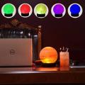 ApexGlobal Himalayan USB globe lamp Multi-colored salt lamp USB salt lamp globe Himalayan globe salt lamp Color-changing salt lamp Globe-shaped salt lamp Himalayan salt lamp with wood base USB-powered salt lamp LED globe salt lamp Himalayan pink salt glob. 