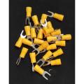 4mm U-type Yellow Insulated Thimble/ Cable Lug Best for solar wiring  20 Pcs. 