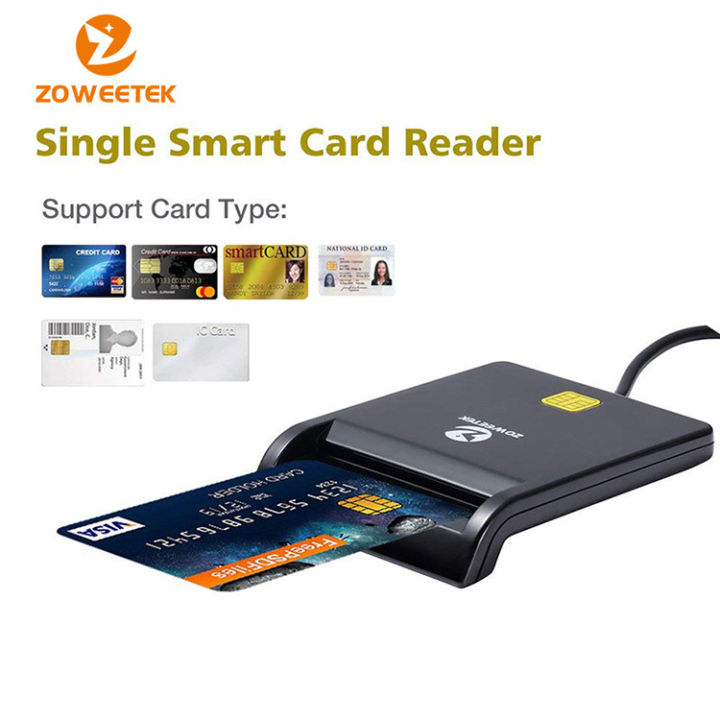 2025 Bitterolis ZOWEETEK Smart Card Reader USB ID/IC Smart Card Reader ZW-12026-1