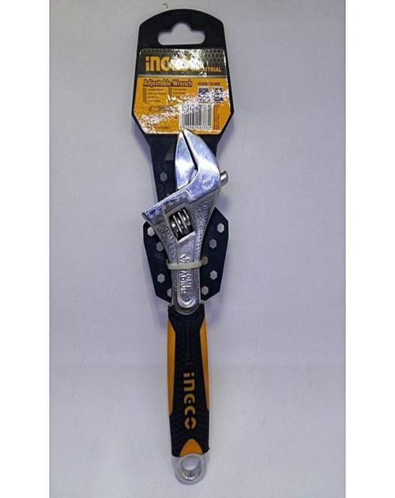 INGCO%208Inch%20200Mm%20Adjustable%20Spanner%20Rubber%20Grip%20Handle%20Wrench%200%20~%2030Mm%20Jaw%20-%20Image%202