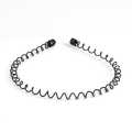 Pack of  2 Wave Headband Metal Zigzag Strong Hold Rust Free Hair Band Accessories for Men and Women Best Quality Strong Metal Zig Zag Hairband for Men & Women - Black. 