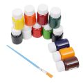 Poster Color Finger Paints set of 12 colors with free Paint Brush, eco-friendly, non-toxic washable, Drawing Paints for kids. 