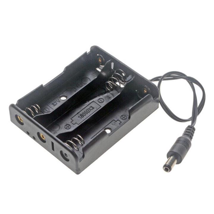 1 Pcs 2 Batteries Holder Box Storage Case for 18650 with DC 5.5 x 2.1mm Power Plug 18650 Battery Holder to DC Jack Connector for Arduino RC Car Electronic Components