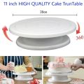 11 inch High quality Rotating Cake Turntable, 3Pcs Cake Creem Scraper Spatula Set, 10Pcs Disposable Piping Bags , Decorating Turn Table. 