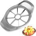 Apple Slicer, Thickened Apple Corer Cutter 8-Blade Sharp Full Stainless Steel Apple Fruit Corer and Divider, Large, Suitable for Apples Up to 4 Inches  سیب کے سلائس کرنے والا Apple cutter. 