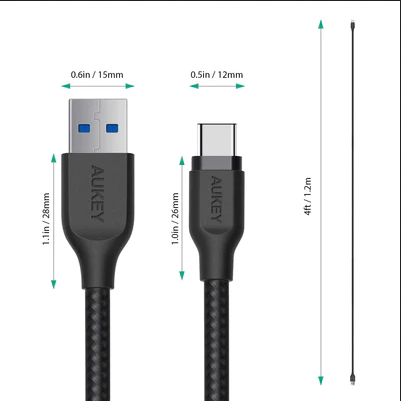 Aukey%20Braided%20Nylon%20USB%203.1%20Gen%201%20A%20to%20C%20Cable%20(3.95ft)%20(CB-AC1)%20-%20Image%204