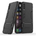 Samsung Galaxy A50  Mobile Phone Back Cover Shockproof Rugged Armor Hard Hybird Silicone Phone Stand Case - Black. 