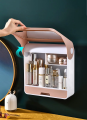 Drill-Free Large Capacity Wall-Mounted Bathroom Dressing Cosmetic Organizer. 