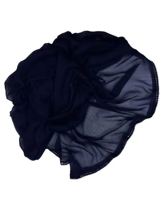 Crinkle%20Chiffon%20Dupatta%20For%20Girls%20And%20Women%20Navy%20Blue%20/%20Royal%20Blue%20Colored%20Crinkle%20Chiffon%20Full%20Size%20Lace%20Dupatta%20Chiffon%20Dupatta%20with%204-Side%20ZigZag%20Cotton%20Lace%20Ideal%20for%20Traditional%20Wear%20-%20Image%203