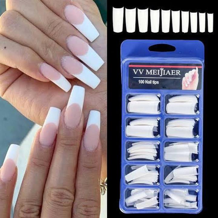 100pcs French Nails _nakli  Nails kit Acrylic Nails