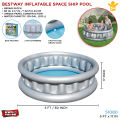 5 Ft Bestway Inflatable Space Ship Swimming Pool For Kids Summer Season Swimming Pools Party With Inflatable Pool, Family Fun Indoor & Outdoor Kids Water Games, Swim, Play, Bath Pool, Easy Drain & Enjoy Summers Swimming Pool For Toddler & Kids Code: 51080. 