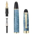 Blue Marble Chunky Medium Flex Nib Fountain Pen For Office Gift. 